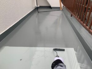バルコニー床面トップコート・防水塗装